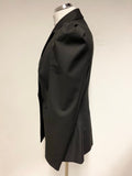 BIBA BLACK TUXEDO DOUBLE BREASTED PUFF SLEEVED TAILORED JACKET SIZE 10