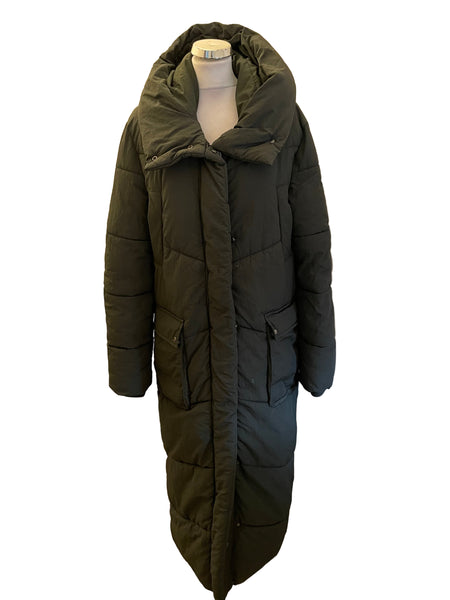 EMMA WILLIS FOR NEXT KHAKI GREEN PADDED HOODED DUVET COAT SIZE 12 TALL