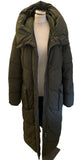 EMMA WILLIS FOR NEXT KHAKI GREEN PADDED HOODED DUVET COAT SIZE 12 TALL
