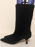 BRAND NEW MNG LOUISA BLACK SUEDE CALF LENGTH BOOTS SIZE 5/38