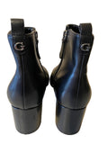 GUESS BLACK LEATHER HEELED ANKLE BOOTS SIZE 7/40