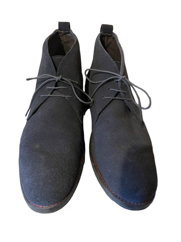 LAMBRETTA DARK BLUE SUEDE LACE UP ANKLE BOOTS SIZE 10.5/45