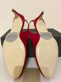 BRAND NEW HOBBS EMMA SCARLET RED SUEDE SLINGBACK HEELS SIZE 8/41