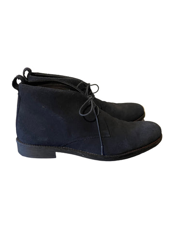 LAMBRETTA DARK BLUE SUEDE LACE UP ANKLE BOOTS SIZE 10.5/45