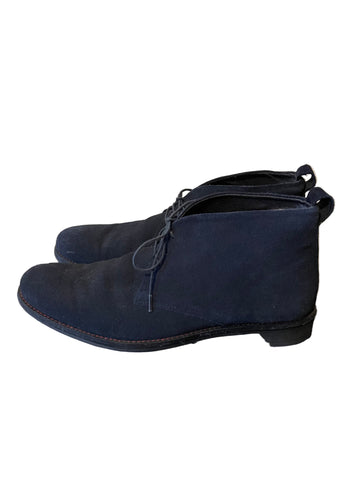 LAMBRETTA DARK BLUE SUEDE LACE UP ANKLE BOOTS SIZE 10.5/45