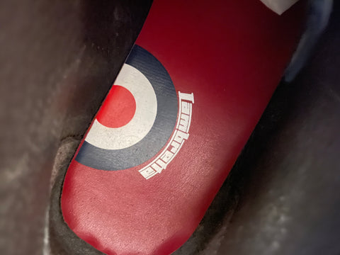 LAMBRETTA DARK BLUE SUEDE LACE UP ANKLE BOOTS SIZE 10.5/45