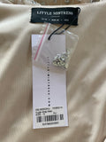 BRAND NEW LITTLE MISTRESS NUDE SEQUINNED WRAP MAXI DRESS SIZE 12