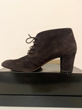 HOBBS DARK BROWN SUEDE LACE UP ANKLE BOOTS SIZE 7/40