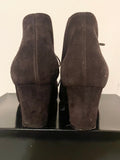 HOBBS DARK BROWN SUEDE LACE UP ANKLE BOOTS SIZE 7/40