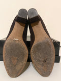 HOBBS DARK BROWN SUEDE LACE UP ANKLE BOOTS SIZE 7/40