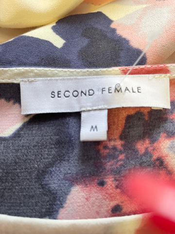 SECOND FEMALE MULTI COLOURED BLOOM PRINT SHIFT DRESS  SIZE M