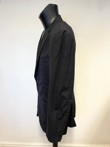 MULBERRY CHARCOAL WOOL SUIT JACKET SIZE 42R
