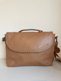 GIGI CAMEL LEATHER LARGE SHOULDER BAG/HANDBAG/ CROSS BODY BAG