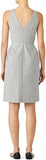 LK BENNETT JULIET DARK GREY & WHITE PINSTRIPE SLEEVELESS PENCIL DRESS  SIZE 14