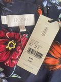 BRAND NEW HOBBS NAVY & MULTI COLOURED FLORAL 3/4 SLEEVE SHIFT DRESS SIZE 10