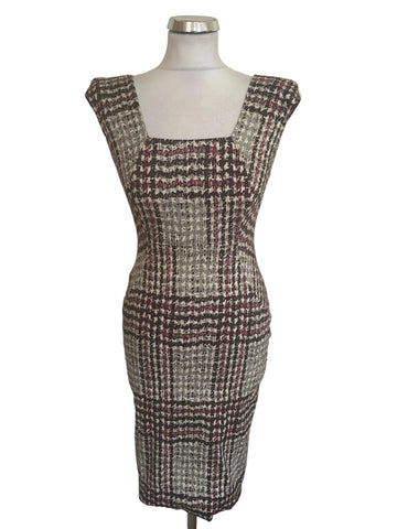 BRAND NEW SAMANTHA SUNG HAND PAINTED GENEVA PENCIL DRESS  SIZE 2 UK 6/8