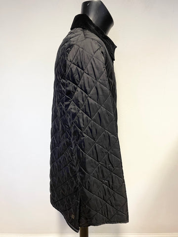 BARBOUR LIDDESDALE BLACK QUILTED JACKET SIZE M