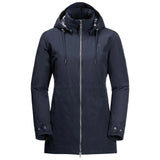 JACK WOLFSKIN WILDWOOD MIDNIGHT BLUE PADDED HOODED JACKET SIZE 14/16