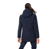 JACK WOLFSKIN WILDWOOD MIDNIGHT BLUE PADDED HOODED JACKET SIZE 14/16