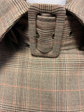 DESIGNER CASCH BY GRO ABRAHAMSSON BROWN CHECK BUTTON & BUCKLE TRIM COAT SIZE 36 UK 8/