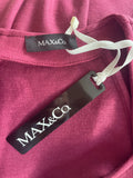 BRAND NEW MAX & CO CRANBERRY PINK WOOL BLEND JERSEY DRESS SIZE M