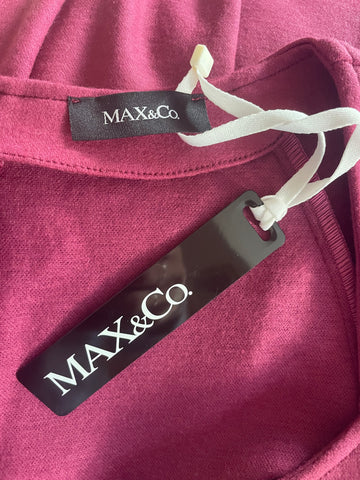 BRAND NEW MAX & CO CRANBERRY PINK WOOL BLEND JERSEY DRESS SIZE M