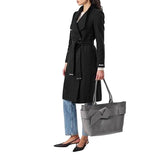 BRAND NEW TED BAKER ROSE BLACK MID LENGTH BELTED WRAP COAT SIZE 8