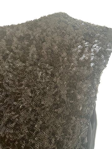 BRAND NEW WHISTLES DELPHINE BLACK SEQUINNED SHIFT DRESS SIZE 10