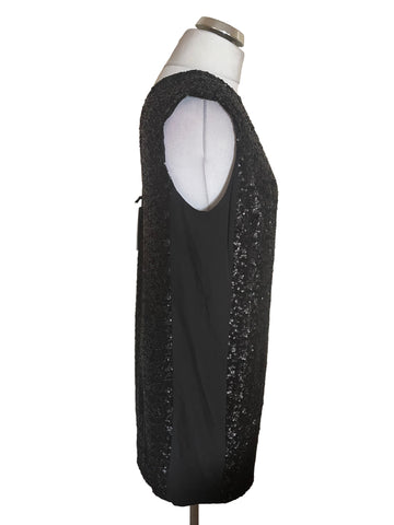 BRAND NEW WHISTLES DELPHINE BLACK SEQUINNED SHIFT DRESS SIZE 10