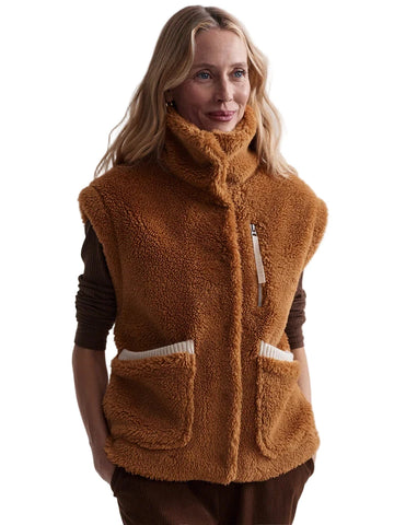 VARLEY CAFÉ SPICE BALTER RELAXED SHERPA GILET SIZE XS