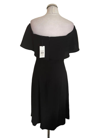BRAND NEW WHISTLES BLACK PIPER OFF SHOULDER DRESS SIZE 10 MISSING STRAPS