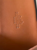 BRAND NEW DESIGNER INSPIRED TAN BROWN LEATHER SLIDERS  SIZE 7/40