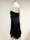 BRAND NEW KAREN MILLEN BLACK SILK ONE SHOULDER COCKTAIL DRESS SIZE 12