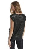 BRAND NEW SOAKED IN LUXURY SABINE BLACK SEQUINNED SLEEVELESS TOP SIZE S