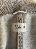 BRAND NEW  NICOLE FARHI GREY HERRINGBONE SUPERSOFT BRUSHED FABRIC COAT SIZE 12