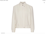 REISS TAHLIA BREAM WOOL BLEND ZIP FRONT BOMBER JACKET SIZE 10