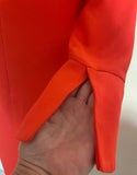 BRAND NEW DEREK LAM SAFETY ORANGE LONG SLEEVE KEYHOLE DRESS  SIZE 40 UK 12