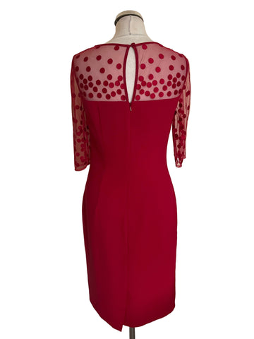 BRAND NEW HOBBS DARK CRIMSON NEVE PENCIL DRESS SIZE 10