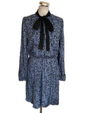 BRAND NEW MAX & CO MILONGA BLUE DITSY FLORAL PRINT FIT & FLARE DRESS SIZE 12