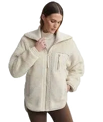 VARLEY MYLA SANDSHELL SHERPA ZIPPED JACKET SIZE S