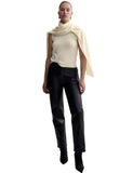BRAND NEW MARKS & SPENCER X 16ARLINGTON IVORY 100% CASHMERE SLEEVELESS SCARF NECK JUMPER SIZE S