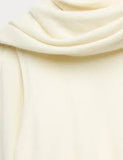 BRAND NEW MARKS & SPENCER X 16ARLINGTON IVORY 100% CASHMERE SLEEVELESS SCARF NECK JUMPER SIZE S