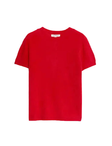 BRAND NEW MARKS & SPENCER AUTOGRAPH RUBY RED WOOL & CASHMERE BRUSHED KNIT JUMPER SIZE M