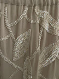 BRAND NEW TWIN-SET CREAM SEQUINNED & BEADED PENCIL SKIRT SIZE S/M