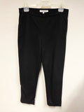 LK BENNETT SOLENE BLACK SLIM SILHOUETTE ANKLE GRAZER TROUSERS SIZE 10