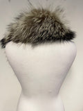 UNBRANDED BROWN MIX REAL FUR COLLAR