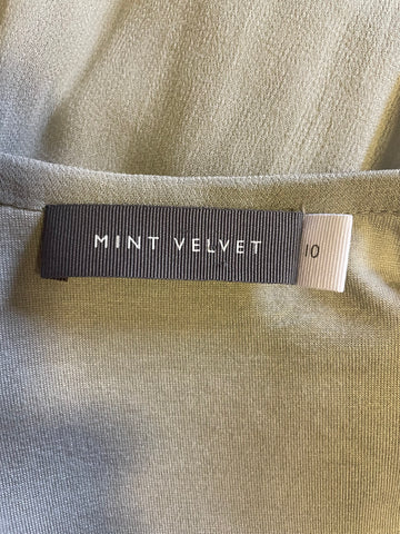 MINT VELVET GREY SEQUIN TRIMMED BLOUSON TOP  SIZE 10