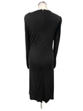 FRANK USHER BLACK LONG SLEEVE WRAP ACROSS SPECIAL OCCASION DRESS SIZE 14