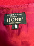 HOBBS RED 100% VIRGIN WOOL PENCIL SKIRT SIZE 10