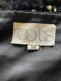VINTAGE ROOTS BLACK PEARL & SEQUINNED SPECIAL OCCASION BOLERO JACKET SIZE 14